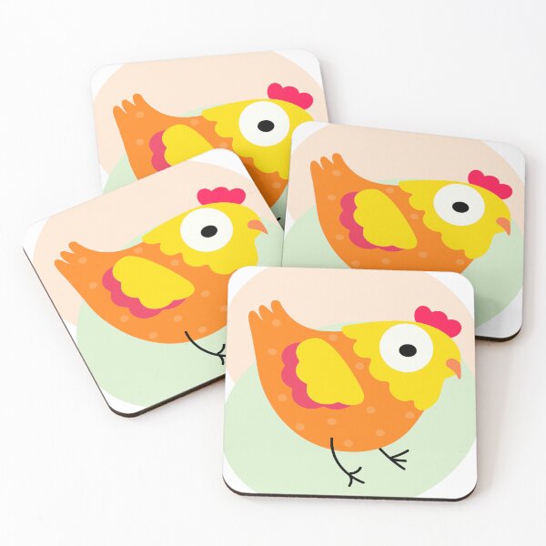 Item preview, yellow chicken with polka dots designed and sold by Zhanna Lenivaya.