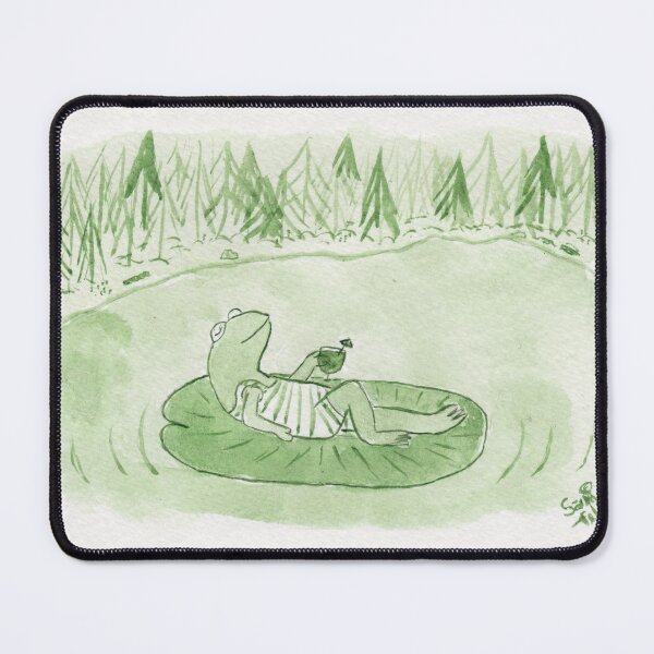 Item preview, Oh, to be a forg mage, lounging on a lily pad designed and sold by Sami Kelsh.