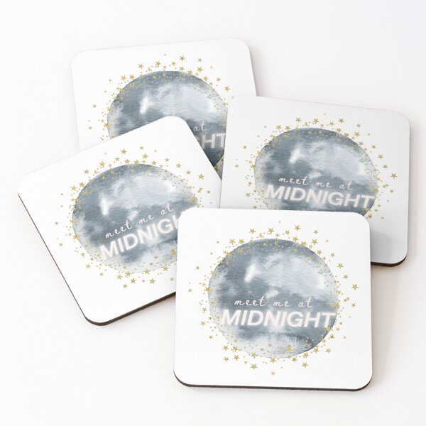 Item preview, meet me at midnight watercolor starry moon designed and sold by cottagecorococo.