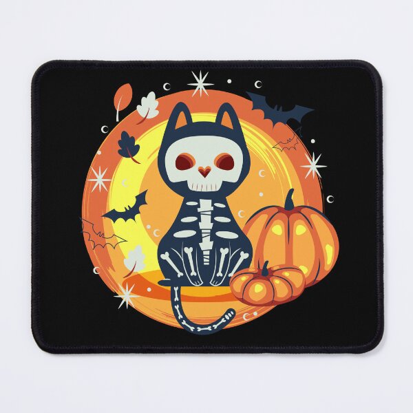 Item preview, Skeleton Cat Halloween Theme designed and sold by blackdogshop.