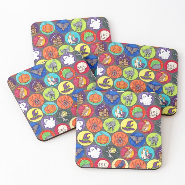 Item preview, Mini Halloween Circle Patches designed and sold by Wyrd & Witchy Art and Design.