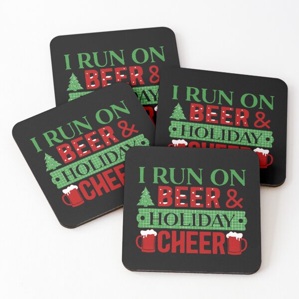 Item preview, I Run On Beer & Holiday Cheer Funny Christmas Beer Drinking  designed and sold by Got2BSnazzy.