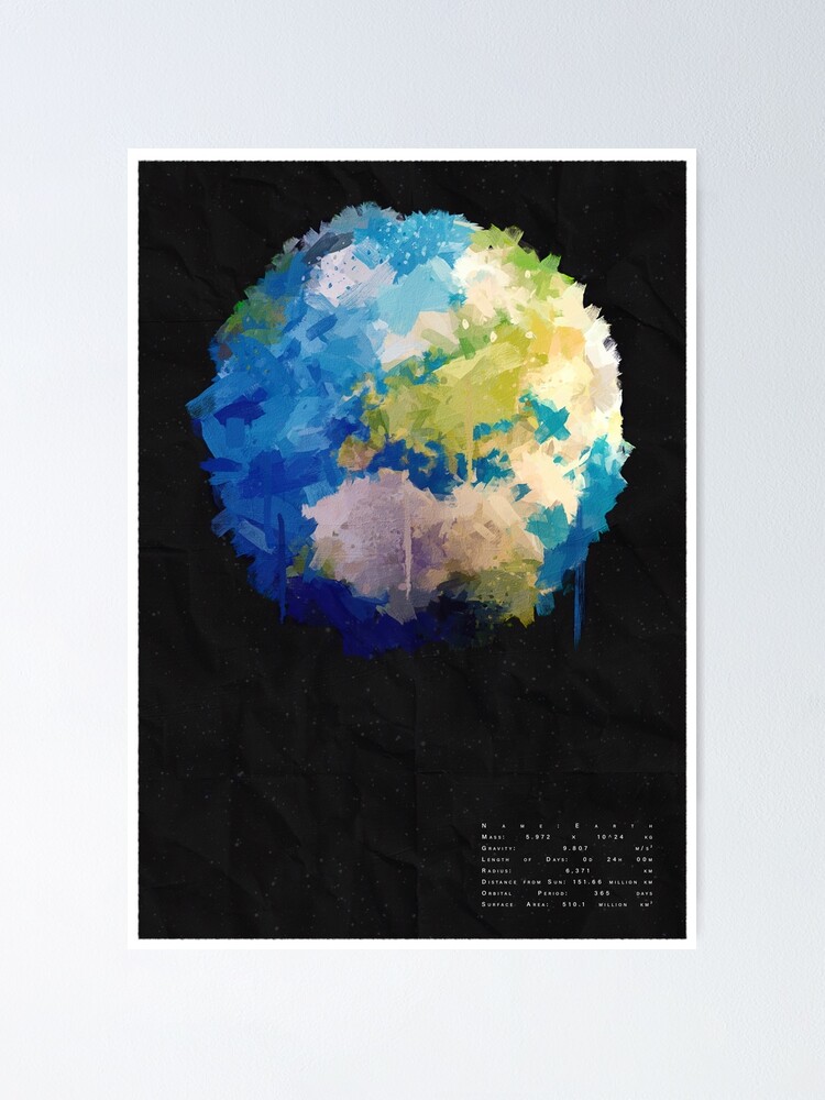 Thumbnail 1 of 3, Poster, Abstract Earth designed and sold by TarDuck.