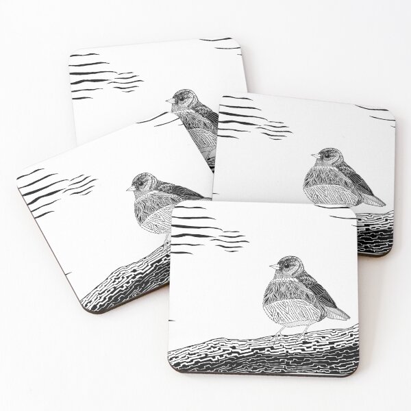 Item preview, Black-and-White Bird on a Branch designed and sold by SfidaDesigns.