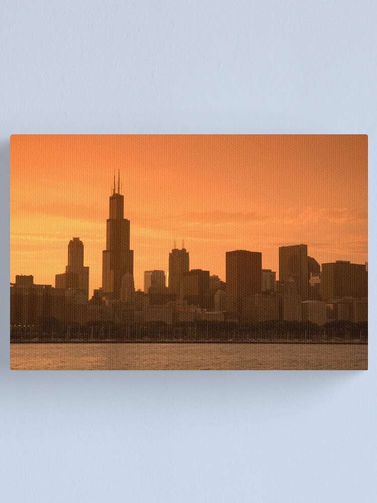 Alternate view of Chicago Skyline including Sears Tower (Alan Copson © 2007) Canvas Print