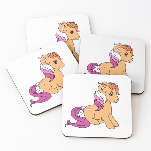 Item preview, Lesbian Flag Pride Pony: Vintage Style MLP designed and sold by PleasantShark.
