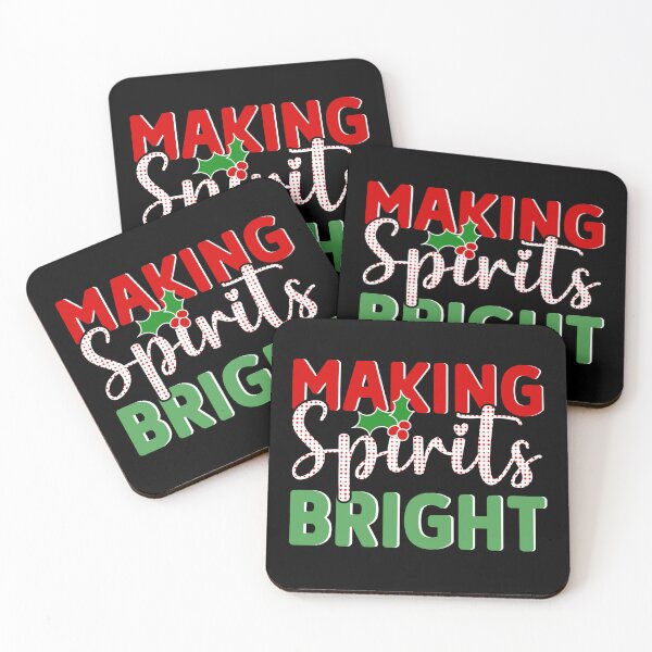 Item preview, Making Spirits Bright Funny Christmas Drinking Pun designed and sold by Got2BSnazzy.