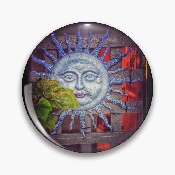 Item preview, Smiling Sun Face With Leaves Photography Design designed and sold by EarthArtDesigns.