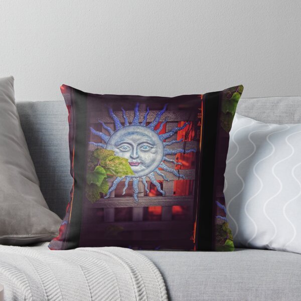 Item preview, Smiling Sun Face With Leaves Photography Design designed and sold by EarthArtDesigns.