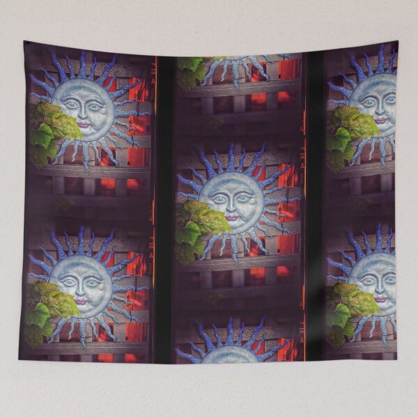 Item preview, Smiling Sun Face With Leaves Photography Design designed and sold by EarthArtDesigns.