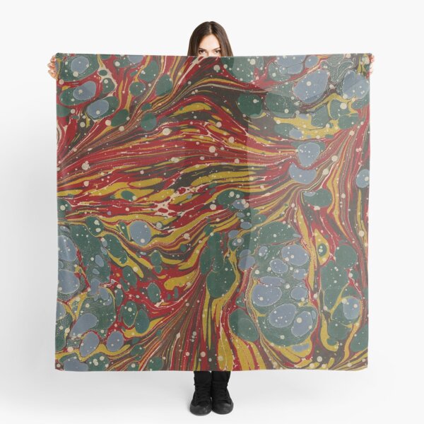 Melting Marbled Paper Scarf