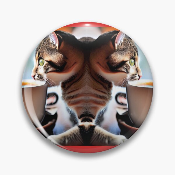 Item preview, cat drinking in a mirror designed and sold by David-Howells.