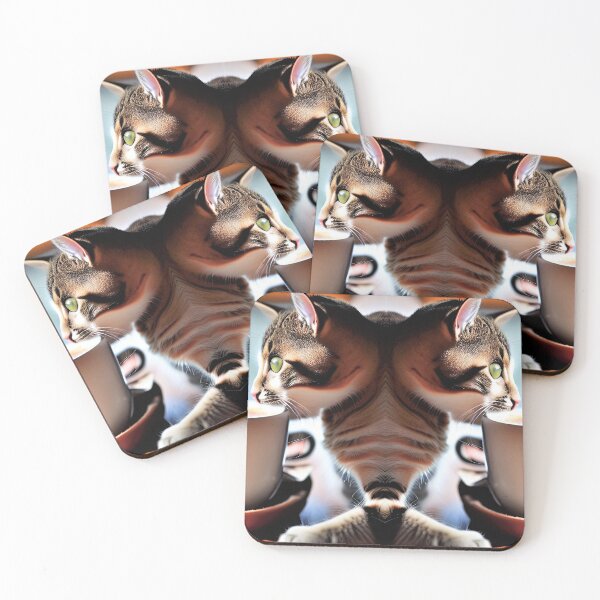 Item preview, cat drinking in a mirror designed and sold by David-Howells.