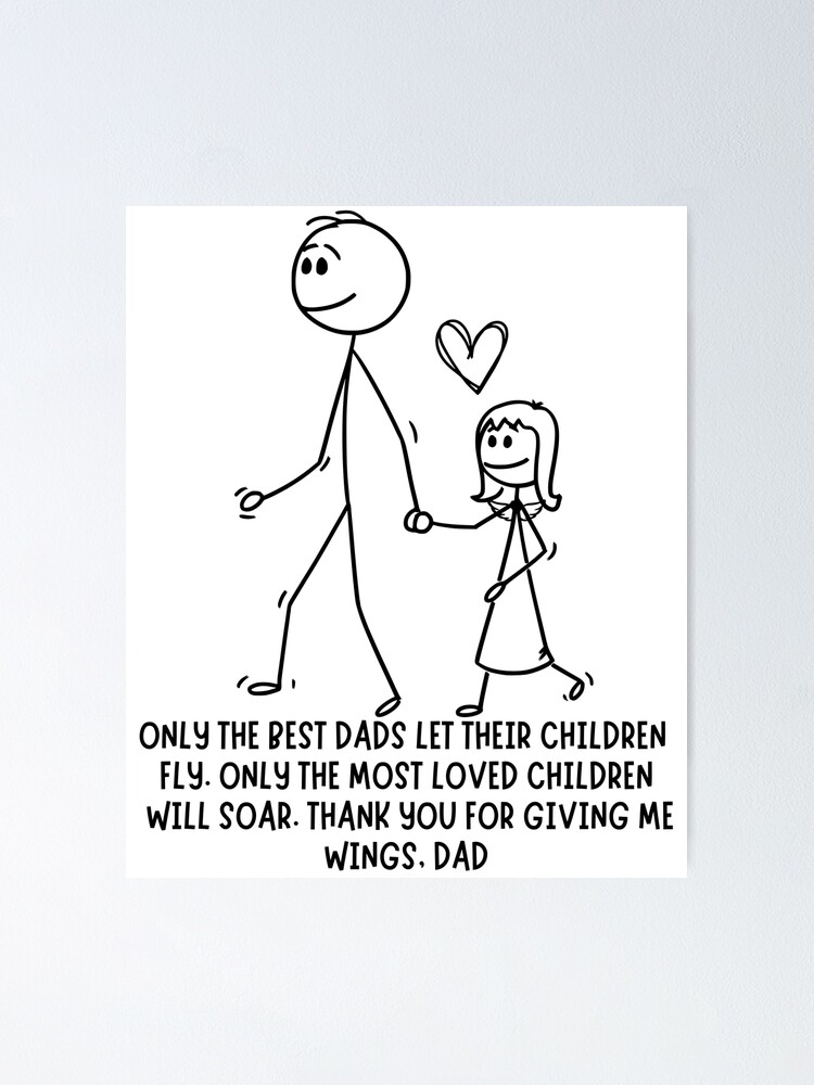 Father Daughter Illustration Father's Day Illustration - Etsy