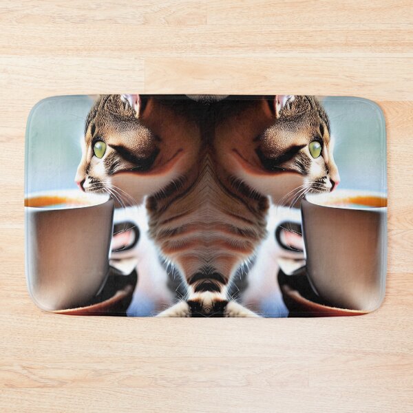 Item preview, cat drinking in a mirror designed and sold by David-Howells.