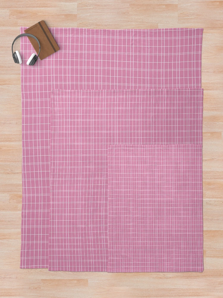 Thumbnail 5 of 6, Throw Blanket, Pink Rectangles, Inline designed and sold by Mindi Maxine.