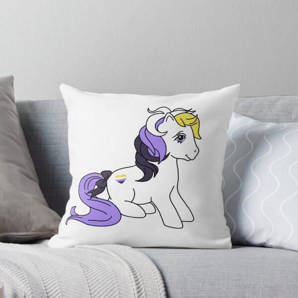 Item preview, Nonbinary Pride Flag Pony: Vintage-Style MLP designed and sold by PleasantShark.