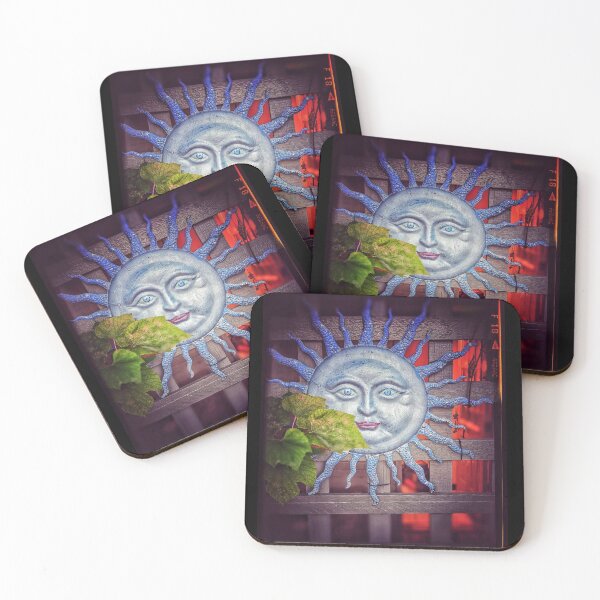 Item preview, Smiling Sun Face With Leaves Photography Design designed and sold by EarthArtDesigns.