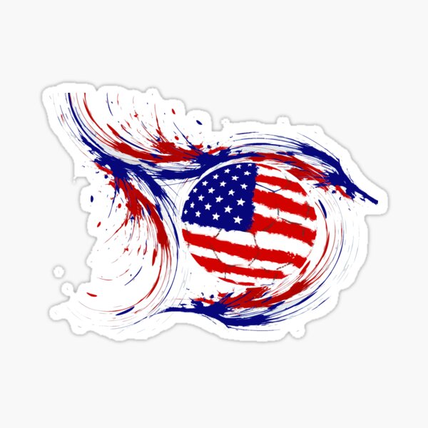 "USA soccer national team colors" Sticker for Sale by Qrea | Redbubble