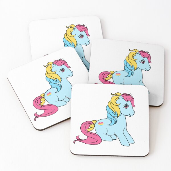 Item preview, Pansexual Flag Pride Pony: Vintage-style MLP designed and sold by PleasantShark.