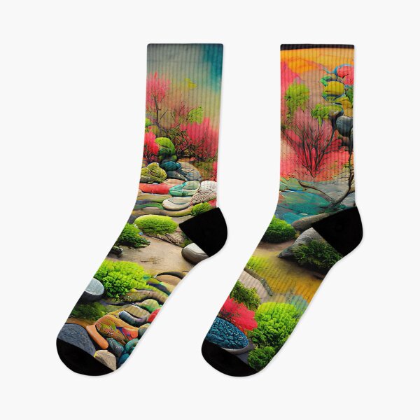 Item preview, Colorful Japanese Zen Garden Fantasy Collection #5 by GizbarArts made with a.i. designed and sold by Ganzabara.