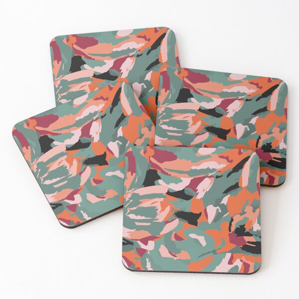 Item preview, Modern camouflage, in green, orange and black colors designed and sold by marufemia.