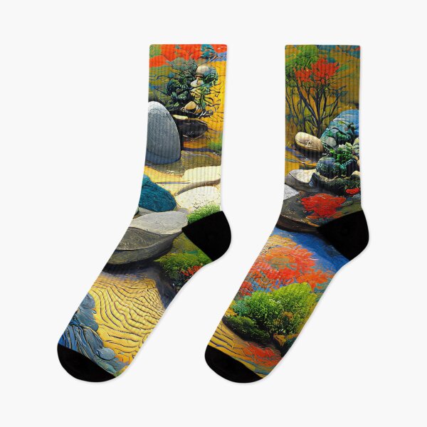 Item preview, Colorful Japanese Zen Garden Fantasy Collection #6 by GizbarArts made with a.i. designed and sold by Ganzabara.