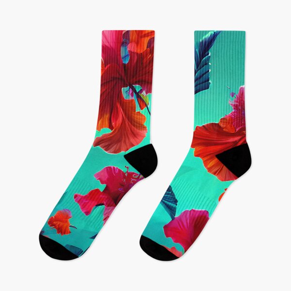 Aperçu de l'œuvre Collection de fleurs d'hibiscus colorées #3 par GizbarArts faite avec a.i. créée et vendue par Ganzabara.
