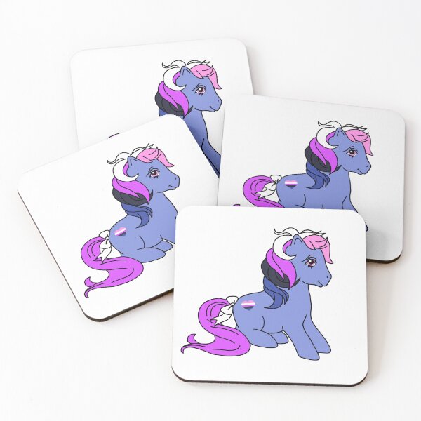 Item preview, Genderfluid Flag Pride Pony: Vintage-style MLP designed and sold by PleasantShark.