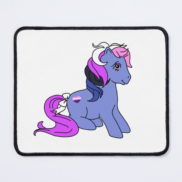 Item preview, Genderfluid Flag Pride Pony: Vintage-style MLP designed and sold by PleasantShark.