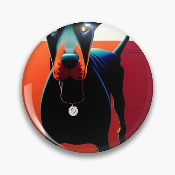 Item preview, Doberman dog artwork designed and sold by GroovyDino.