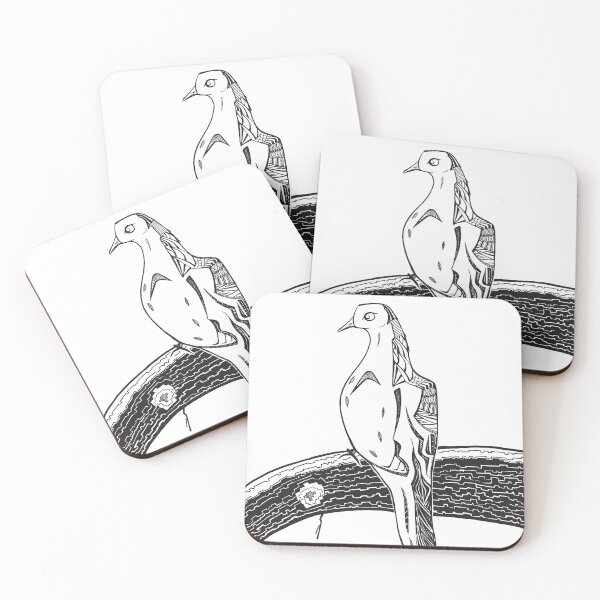 Item preview, Mourning Dove on Branch - Ink Drawing designed and sold by SfidaDesigns.