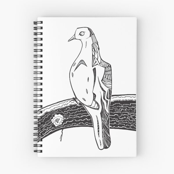 Item preview, Mourning Dove on Branch - Ink Drawing designed and sold by SfidaDesigns.