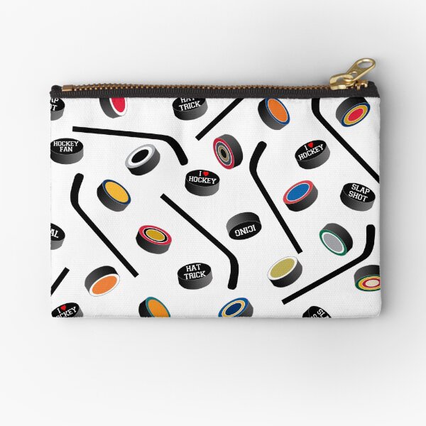Let's Play Hockey! Zipper Pouch