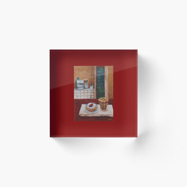 Item preview, Vintage Style Coffee Shop Painting  designed and sold by purplescenery.