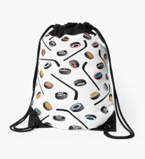 Let's Play Hockey! Drawstring Bag