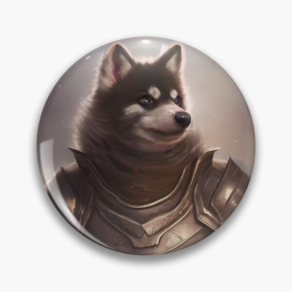 Item preview, AI Generated Art, War Husky/Pomsky designed and sold by RabbitHoleMI.