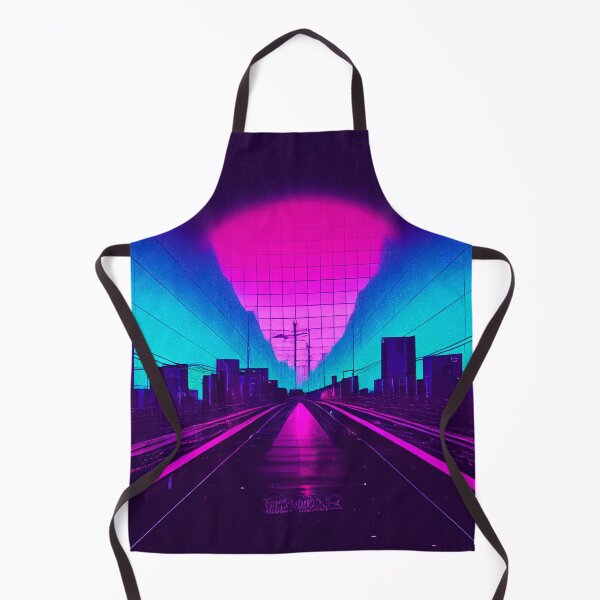 Item preview, NEO GEO CITY STREET SUNSET CYBERPUNK RETRO SINTH WAVE '80 colorful pink blue glowing neon lights designed and sold by DRK7DSGN.