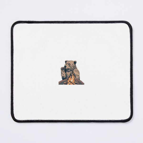 Item preview, Retro bear at a campfire designed and sold by fresh305.