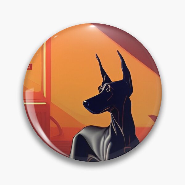 Item preview, Doberman dog artwork designed and sold by GroovyDino.