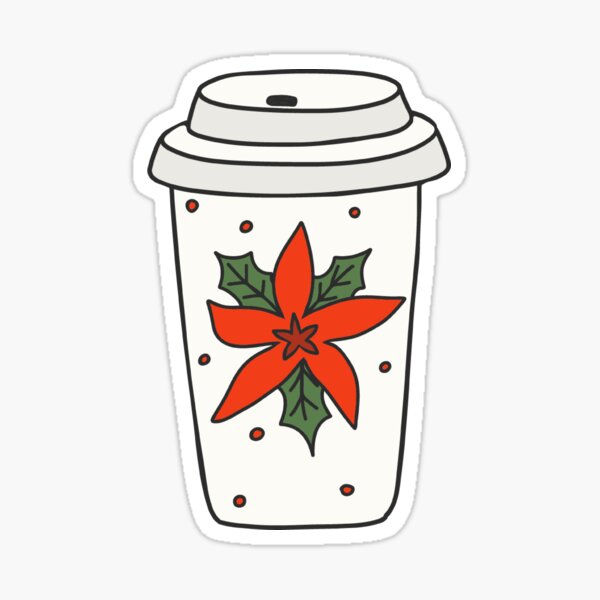 Winter and Christmas Drinks in Disposable Cups with Black Lids