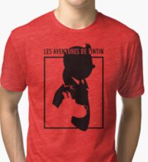 tintin and snowy silouete Tri-blend T-Shirt