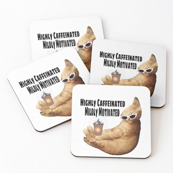 Item preview, Highly Caffeinated mildly Motivated  designed and sold by CatwithSpecs.
