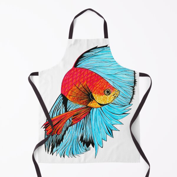 Item preview, Betta Fish Art - Orange and Blue designed and sold by SfidaDesigns.