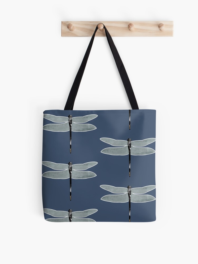 Elegant dragonfly paper press graphic print. Caroline Laursen original.  Tote Bag for Sale by Caroline Laursen