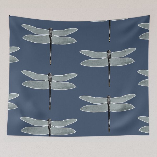Item preview, Elegant dragonfly paper press graphic print.  Caroline Laursen original. designed and sold by Caroline Laursen.