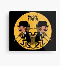 tintin herge the twin Metal Print
