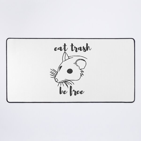 Item preview, eat trash be free, Team Trash Opossum Raccoon Rat, Funny Animals Garbage Gang designed and sold by RedArtsDesign.