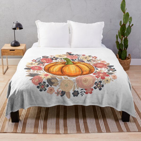 Item preview, Flowered dress Halloween pumpkin decor for gardening lovers designed and sold by medox90.