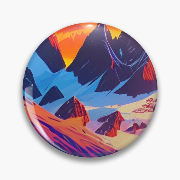 Item preview, Patagonia mountains artwork  designed and sold by GroovyDino.